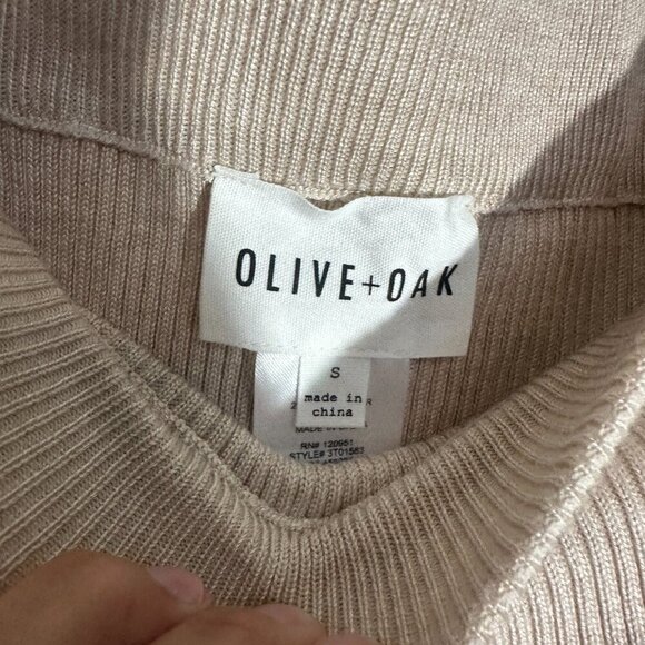 NWT Olive + Oak Rib Knit Tan skirt - Picture 4 of 6